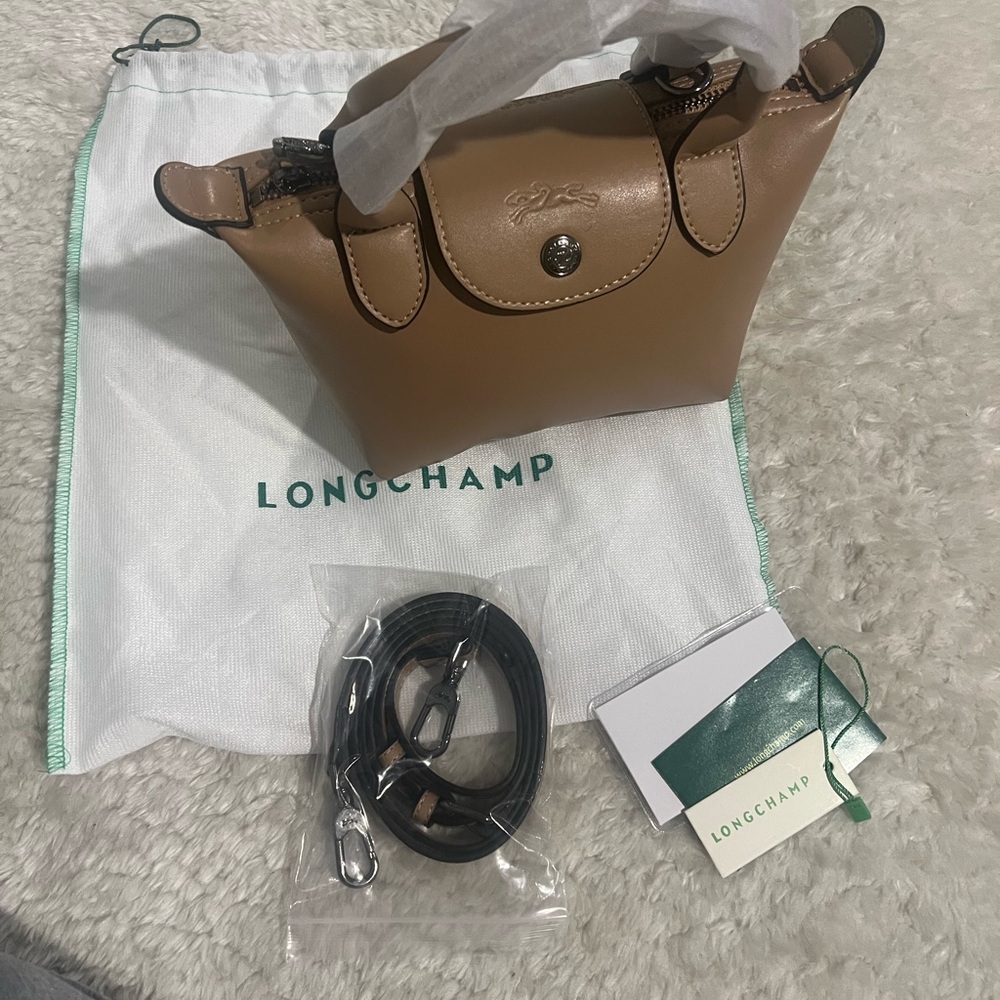 Longchamp Beige Leather Mini Bag